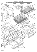 SHELF, LIT/OPTIONAL Diagram and Parts List for KBRS21KABL00  KitchenAid Refrigerator
