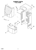 CABINET PARTS Diagram and Parts List for AD40DSR1  Whirlpool Dehumidifier