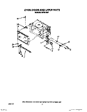 OVEN DOOR AND LATCH Diagram and Parts List for MS1451XW1  Whirlpool Microwave