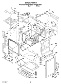 OVEN PARTS Diagram and Parts List for YGY398LXPB03  Whirlpool Range