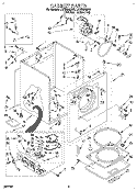 CABINET Diagram and Parts List for LGT5624BW0  Whirlpool Dryer
