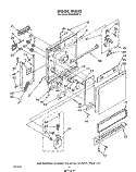 DOOR Diagram and Parts List for DU8350XT3  Whirlpool Dishwasher