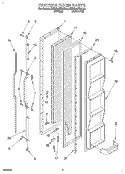 FREEZER DOOR Diagram and Parts List for KSRC22KBAL00  KitchenAid Refrigerator
