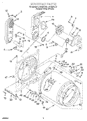 BULKHEAD Diagram and Parts List for LGQ8857JT2  Whirlpool Dryer