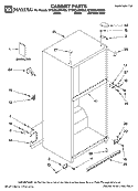 CABINET PARTS Diagram and Parts List for MTB2254MRS00  Whirlpool Refrigerator