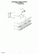 CONTROL PANEL PARTS Diagram and Parts List for KSSS42FTX03  KitchenAid Refrigerator