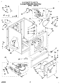 CABINET Diagram and Parts List for 3CG2901XSW1  Whirlpool Dryer