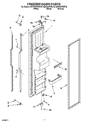 FREEZER DOOR PARTS Diagram and Parts List for KSRG25FKBL15  KitchenAid Refrigerator