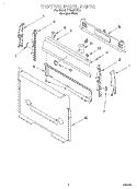 CONTROL PANEL Diagram and Parts List for SF304PEEQ0  Whirlpool Range