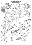 BULKHEAD PARTS OPTIONAL PARTS (NOT INCLUDED) Diagram and Parts List for 3RAWZ481EML0  Whirlpool Dryer