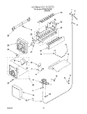 ICEMAKER, OPTIONAL Diagram and Parts List for 4YED27PQFN02  Whirlpool Refrigerator