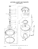 AGITATOR, BASKET AND TUB Diagram and Parts List for LA5668XTW0  Whirlpool Washer