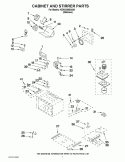 CABINET AND STIRRER PARTS Diagram and Parts List for KEHU309SSS04  KitchenAid Microwave Oven Combo