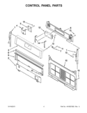 CONTROL PANEL PARTS Diagram and Parts List for WFG510S0AS1  Whirlpool Range