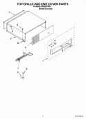 TOP GRILLE AND UNIT COVER PARTS Diagram and Parts List for KSSS36FTX02  KitchenAid Refrigerator