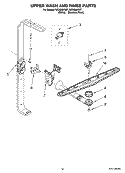 UPPER WASH AND RINSE PARTS Diagram and Parts List for IUD8000RS7  Whirlpool Dishwasher