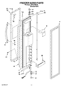 FREEZER DOOR PARTS Diagram and Parts List for KSSC36QTS00  KitchenAid Refrigerator