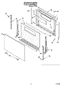 DOOR PARTS, OPTIONAL PARTS Diagram and Parts List for VSF315PEMQ3  Whirlpool Range