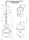 AGITATOR, BASKET AND TUB Diagram and Parts List for KAWS750JQ3  KitchenAid Washer