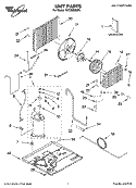 UNIT PARTS Diagram and Parts List for YACM082XP0  Whirlpool Air Conditioner