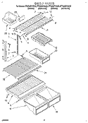 SHELF Diagram and Parts List for ET18NMXAN02  Whirlpool Refrigerator