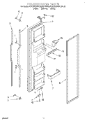 FREEZER DOOR Diagram and Parts List for KSUP27QDBL05  KitchenAid Refrigerator