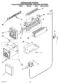 ICEMAKER PARTS, OPTIONAL PARTS (NOT INCLUDED) Diagram and Parts List for GC5THEXNS03  Whirlpool Refrigerator