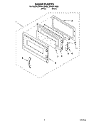 DOOR PARTS Diagram and Parts List for MH6141XKB2  Whirlpool Microwave