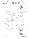 SECTION Diagram and Parts List for GLT3615GT1  Whirlpool Cooktop