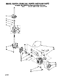 BRAKE, CLUTCH, GEARCASE, MOTOR & PUMP Diagram and Parts List for RAL5144BQ0  Whirlpool Washer