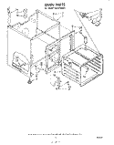 OVEN Diagram and Parts List for RJE3750W1  Whirlpool Range