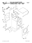 TOP AND CABINET PARTS Diagram and Parts List for GHW9250MQ0  Whirlpool Washer