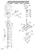 MOTOR AND ICE CONTAINER Diagram and Parts List for KSRS27IKBL01  KitchenAid Refrigerator