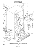CABINET Diagram and Parts List for ET17HK1MWR1  Whirlpool Refrigerator