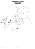 OVEN CAVITY Diagram and Parts List for MT1110SKQ0  Whirlpool Microwave