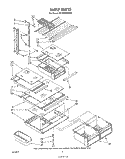 SHELF Diagram and Parts List for ET18GKXSW05  Whirlpool Refrigerator