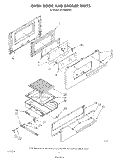 OVEN DOOR AND BROILER Diagram and Parts List for SF3100SRW1  Whirlpool Range