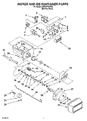 Part Location Diagram of 2196296 Whirlpool Ice Auger