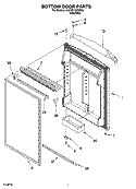 BOTTOM DOOR PARTS Diagram and Parts List for GAFZ21XXMK00  Whirlpool Freezer