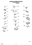 WIRING HARNESS PARTS Diagram and Parts List for 8TLSQ9545LW0  Whirlpool Washer