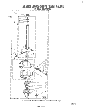 BRAKE AND DRIVE TUBE Diagram and Parts List for LA5311XPW3  Whirlpool Washer