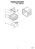 INTERNAL OVEN PARTS, OPTIONAL PARTS Diagram and Parts List for RS696PXGB15  Whirlpool Range