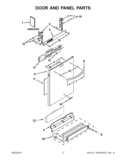 DOOR AND PANEL PARTS Diagram and Parts List for KUDE60SXSS2  KitchenAid Dishwasher