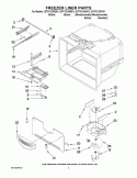 FREEZER LINER PARTS Diagram and Parts List for GI7FVCXWY01  Whirlpool Refrigerator