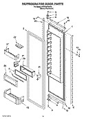 REFRIGERATOR DOOR PARTS Diagram and Parts List for KSSS36FMX03  KitchenAid Refrigerator