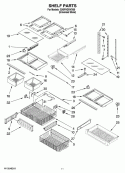 SHELF PARTS Diagram and Parts List for GX5FHDXVD00  Whirlpool Refrigerator