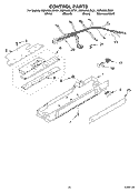 CONTROL PARTS Diagram and Parts List for KSRA25ILWH01  KitchenAid Refrigerator