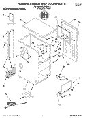 CABINET LINER AND DOOR PARTS Diagram and Parts List for KUIO15NNLS  KitchenAid Ice Maker