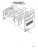 OVEN DOOR Diagram and Parts List for RS696PXYB1  Whirlpool Range