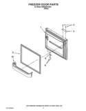 FREEZER DOOR PARTS Diagram and Parts List for EB9SHKXVQ04  Whirlpool Refrigerator